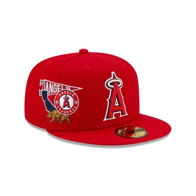 Sapca New Era Los Angeles Angels MLB City Patch 59FIFTY Fitted - Rosii